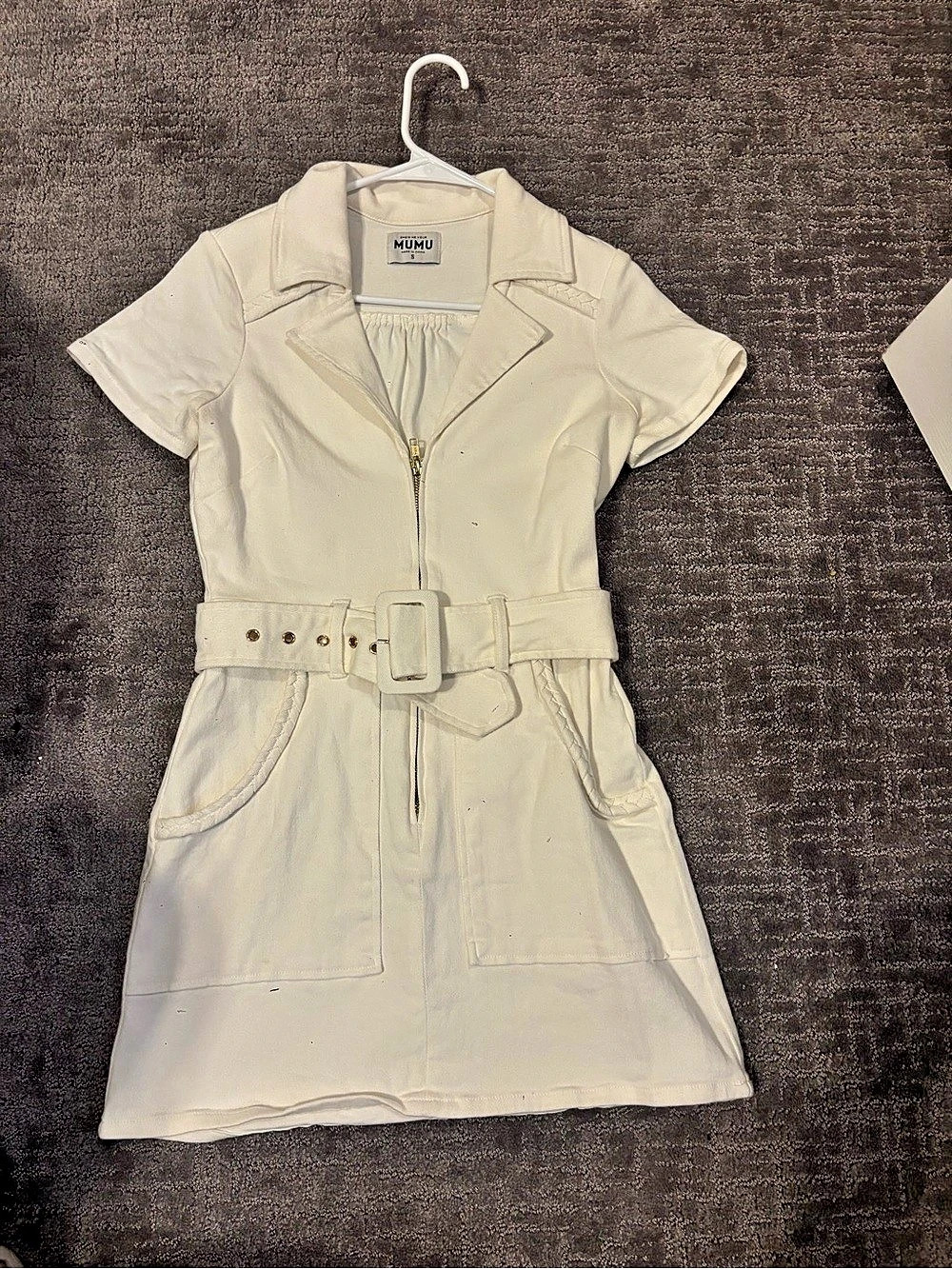 Show me your mumu - Mini Jean 
Dress in White